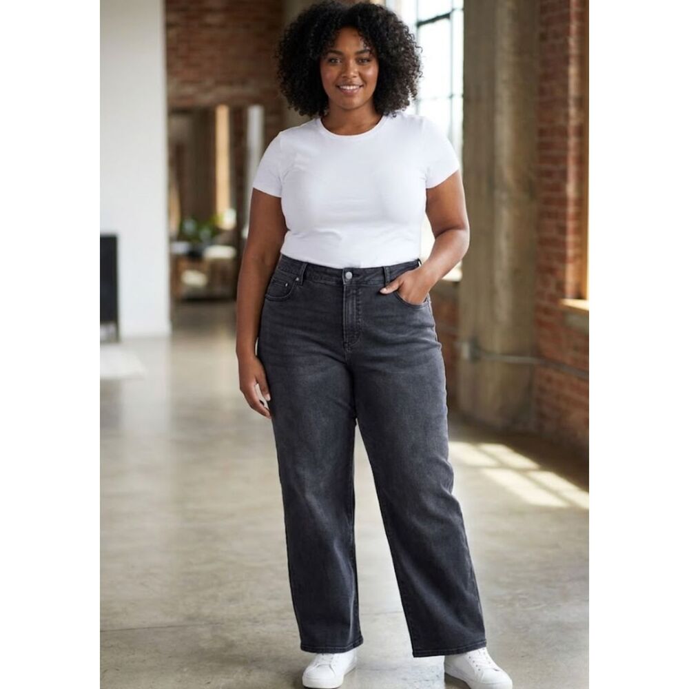 New Universal Standard Etta High Rise Straight Leg Jeans Women's Size 18